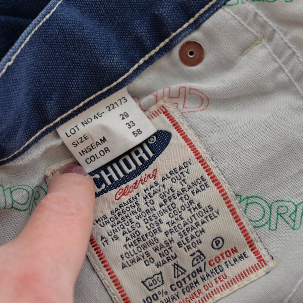 NWOT Vintage 90s Chiori Straight Leg Blue Denim Jeans Sz 29 - Picture 7 of 7